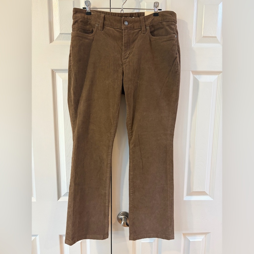 Lands' End Tan Mid Rise Demo Bootcut Corduroy Pants Size 12P